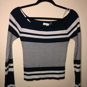 Striped Off The Shoulder Sweater FOREVER 21 [M]